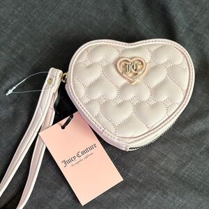 Juicy Couture Heart-Shaped Pink Coin Case